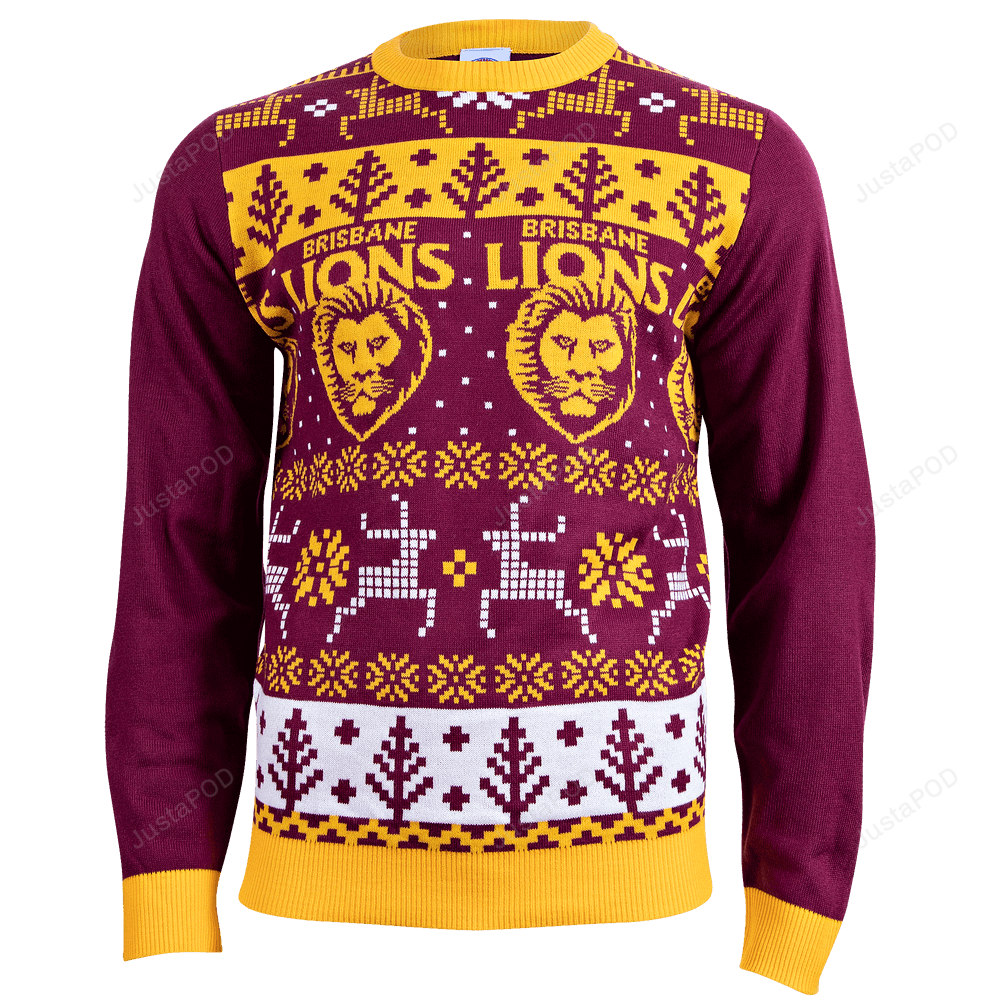 Afl Brisbane Lions Christmas Ugly Sweater