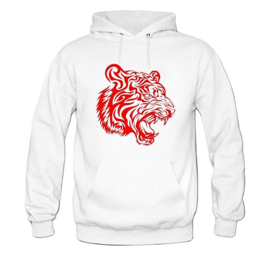 100% Cotton Tiger Tattoos Women’s Hoodie (Pocket)