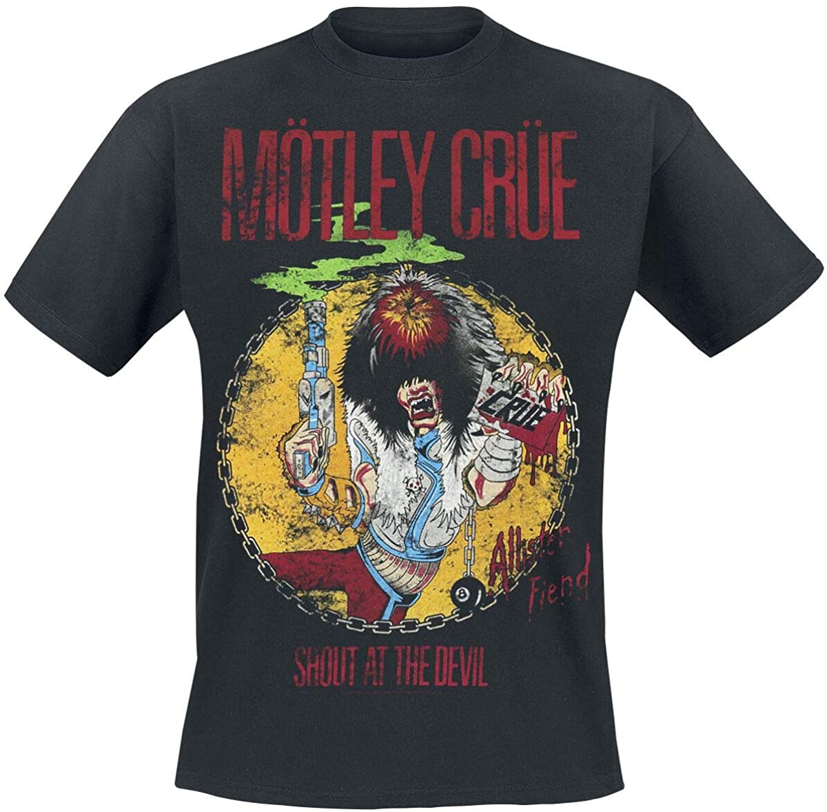 Mötley Crüe Shout At The Devil Männer T-Shirt Schwarz Band-Merch, Bands