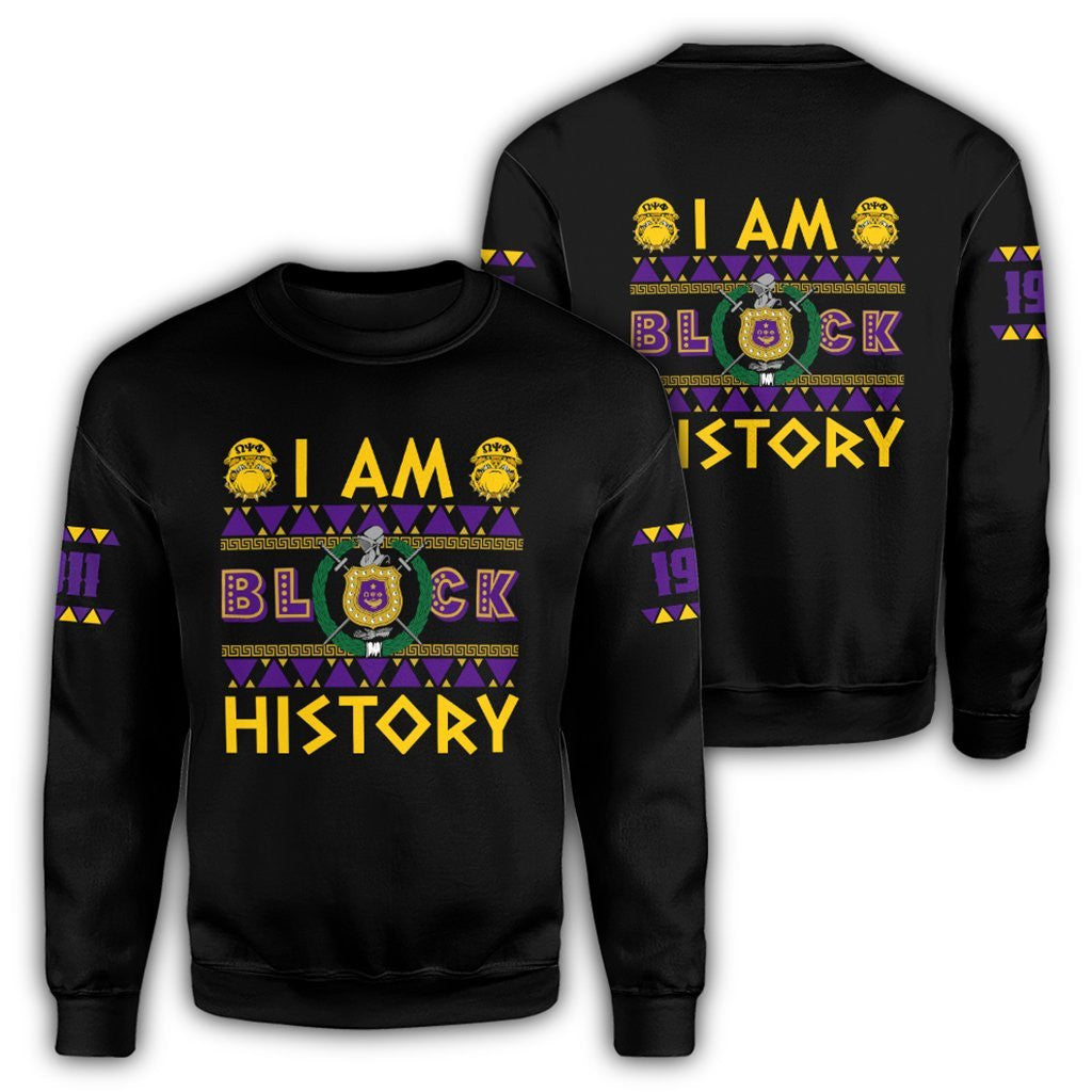 Fraternity Sweatshirt – I Am Black History Omega Psi Phi Sweatshirt