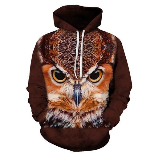 Orange Owl Hoodie