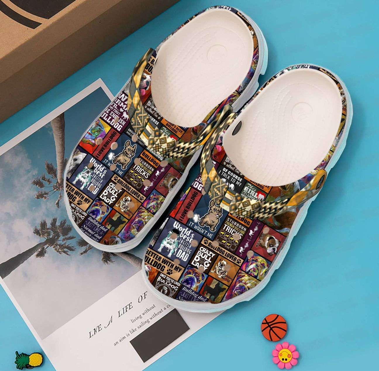 Bulldog Personalized Clog, Custom Name, Text, Color, Number Fashion Style For Women, Men, Kid, Print 3D Bulldog Lover