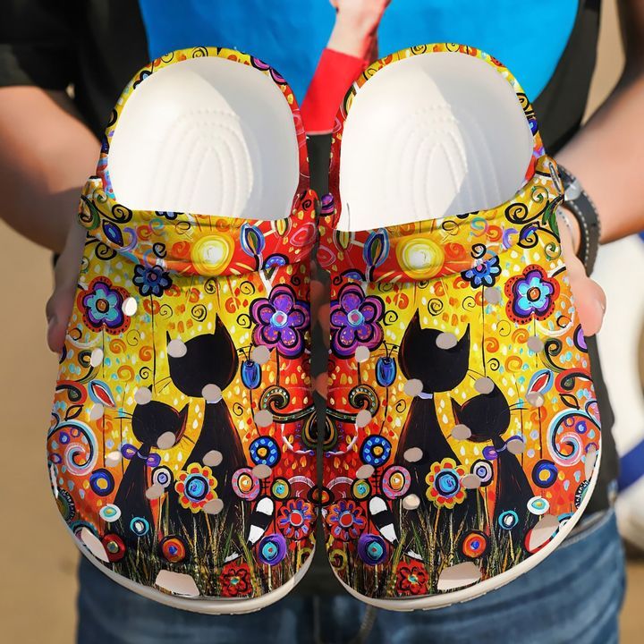 Cat Loving Cats Sku 524 Crocs Crocband Clog Comfortable For Mens Womens Classic Clog Water Shoes