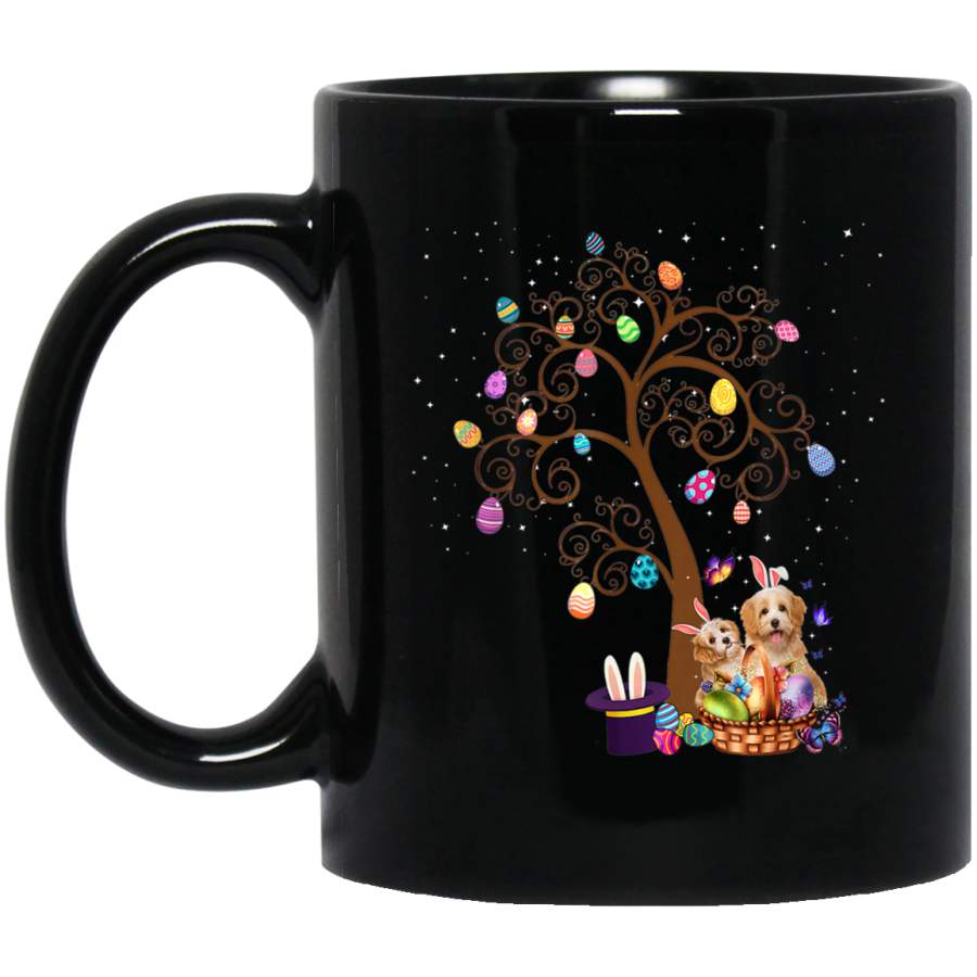 Poodle Dogs Pet Dog Hunting Egg Tree Bunny Easter Day Star Mug