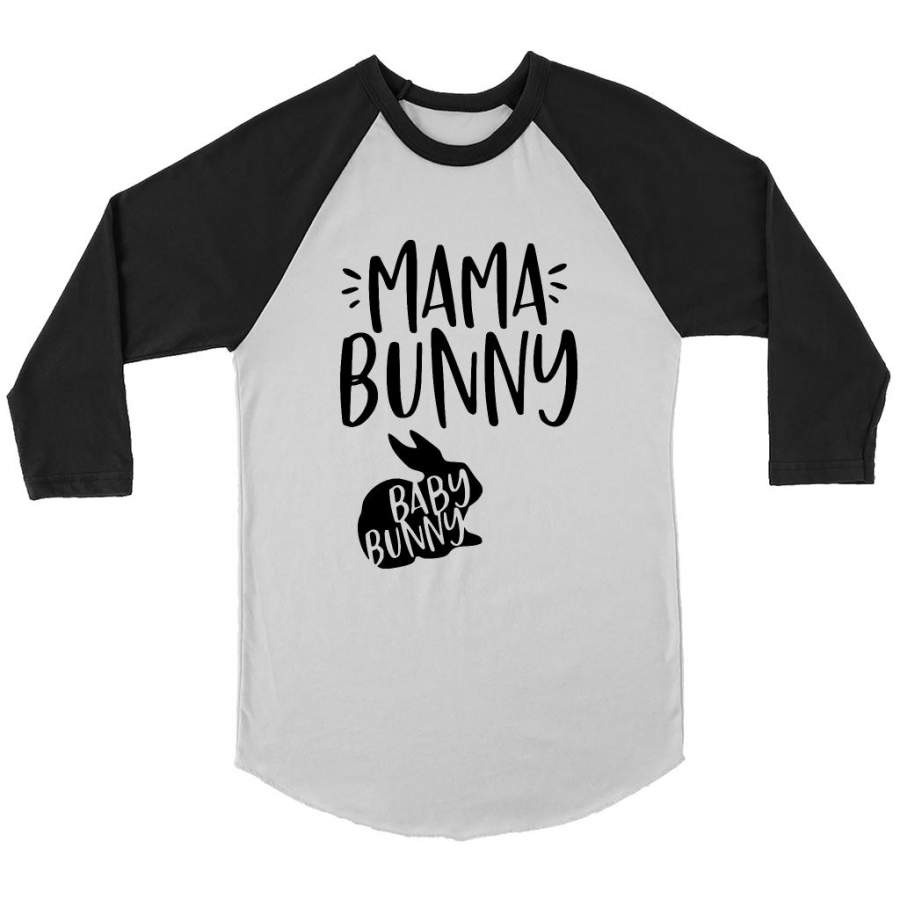 Mama Bunny Baby Bunny (w) – Canvas 3/4 Raglan Shirt