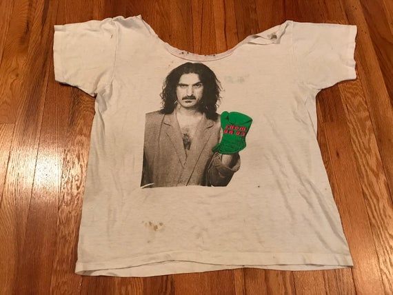 1984 Frank Zappa Tour vintage t shirt extremely rare heavily distressed amazing worn to perfect legend classic rock single stitch vinyl 80s