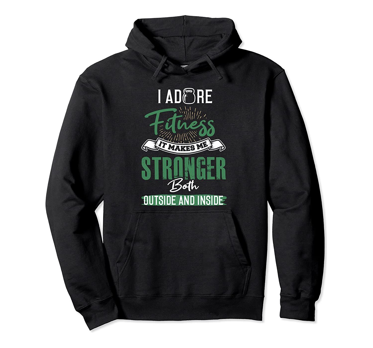 Vintage I Adore Fitness It Makes Me Stronger Body Building Pullover Hoodie T-Shirt, Sweatshirt, Tank Top