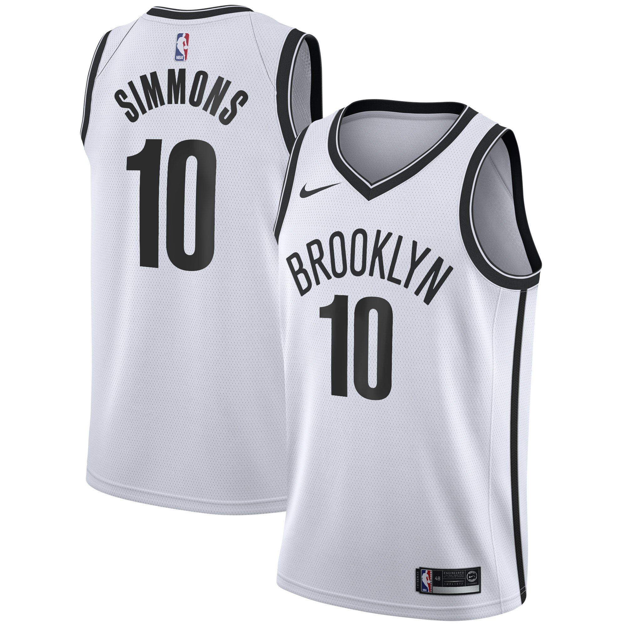 Brooklyn Nets Association Edition Swingman Jersey – White – Ben Simmons – Youth