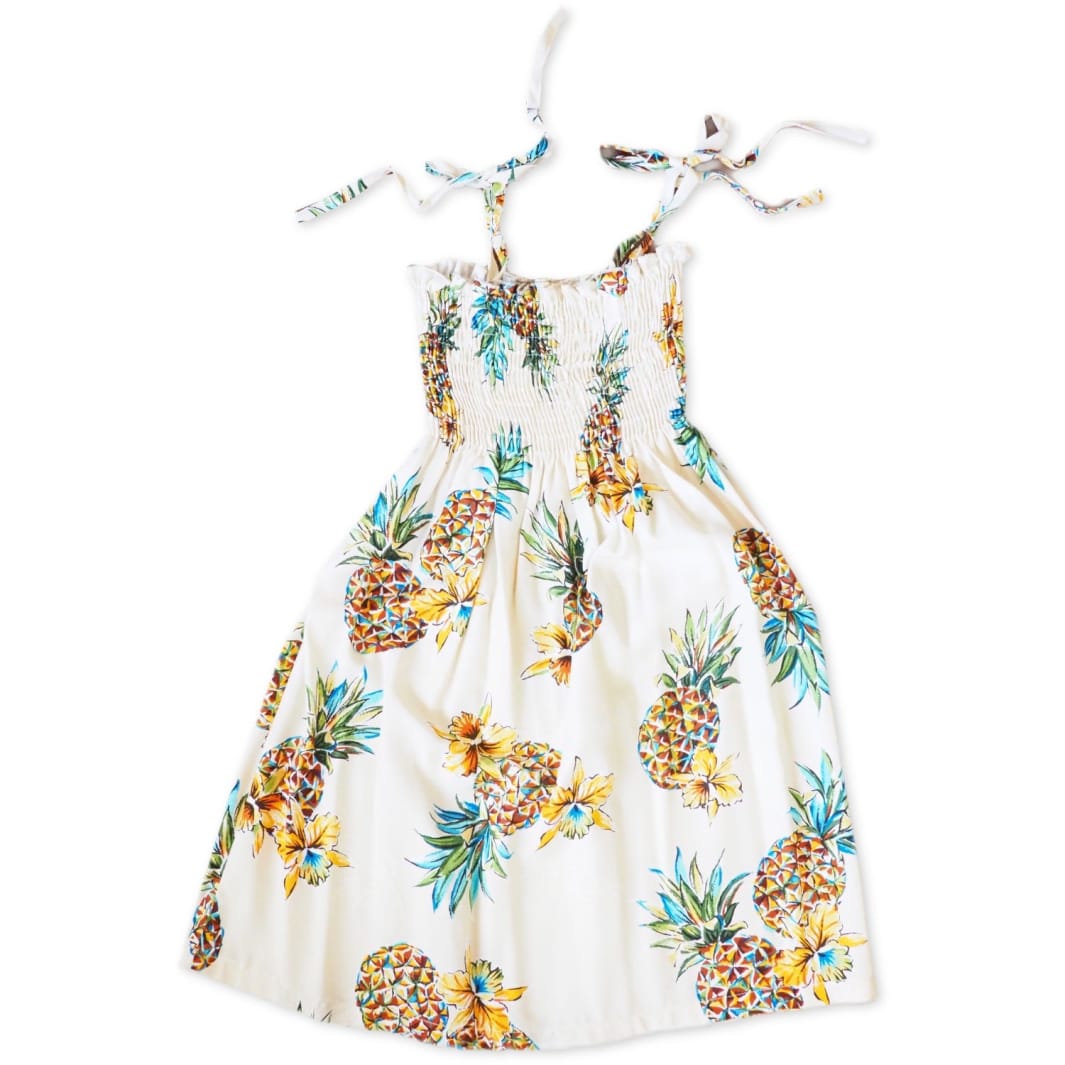 Pineapple Cream Sunkiss Hawaii Girl Dress Ha48774