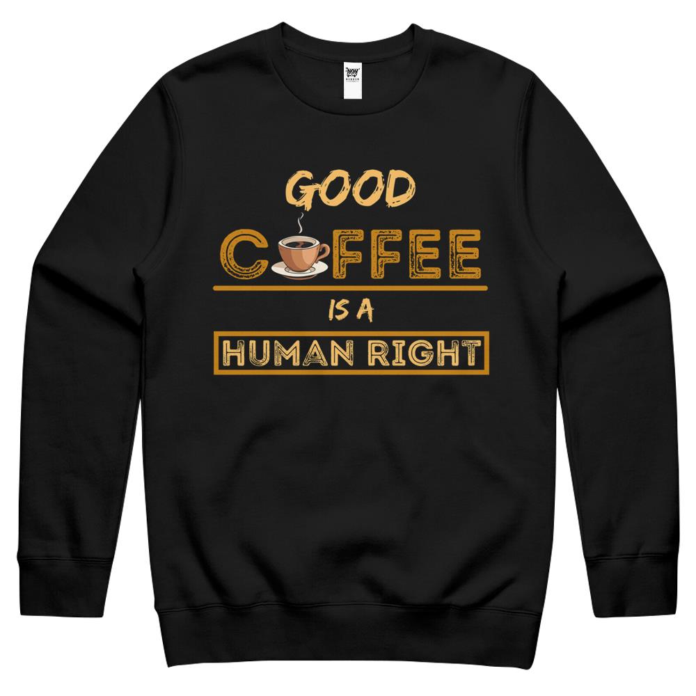 Good Iced Coffee Is A Human Right Essential1 (2) Crewneck Sweatshirt