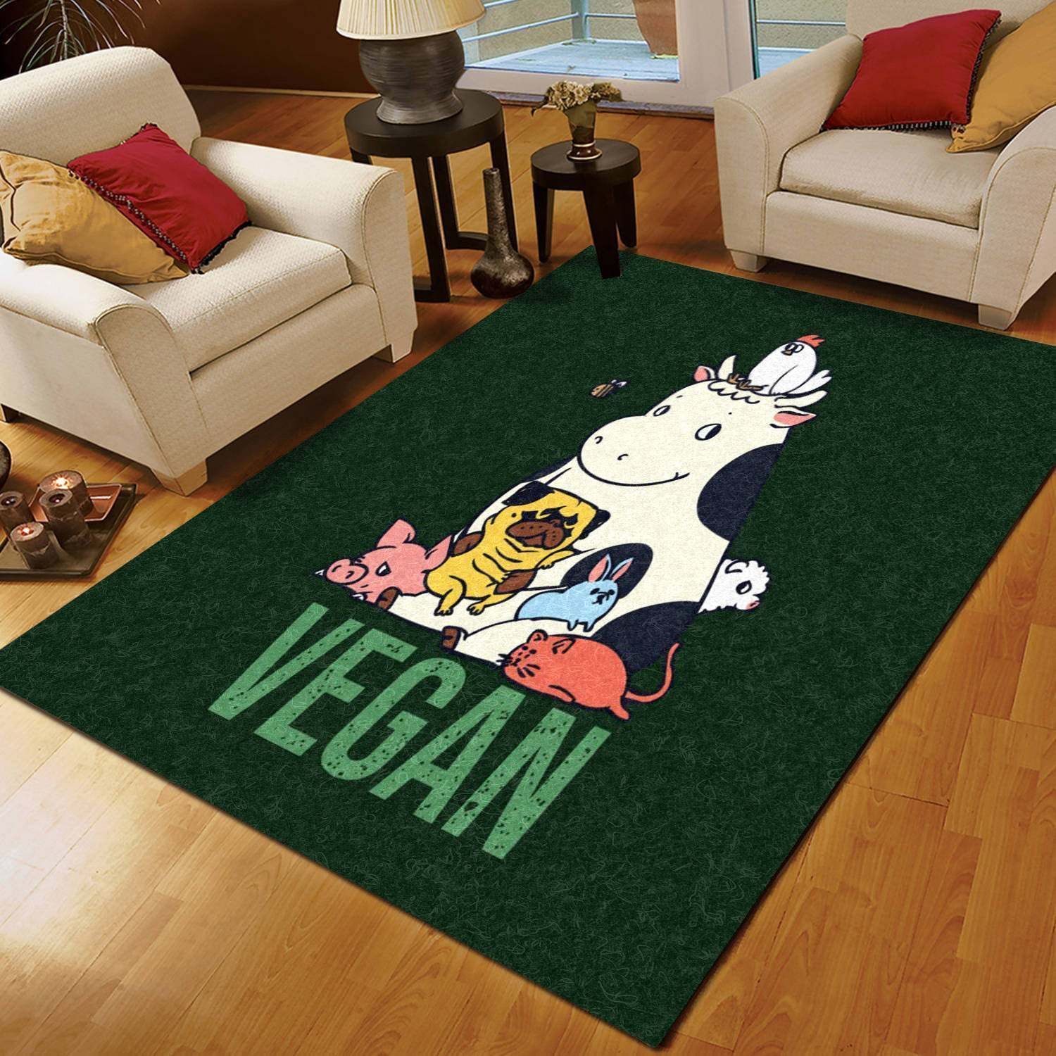 Vegan Farm Animal Rug