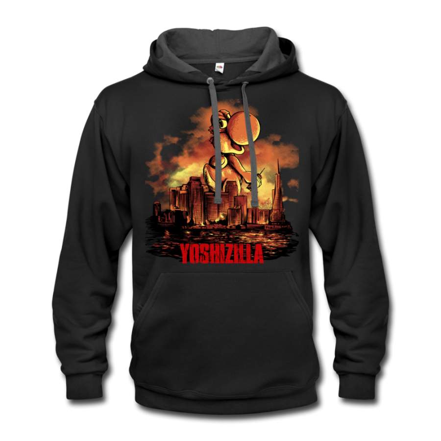 Super Mario Bros Yoshizilla Contrast Hoodie