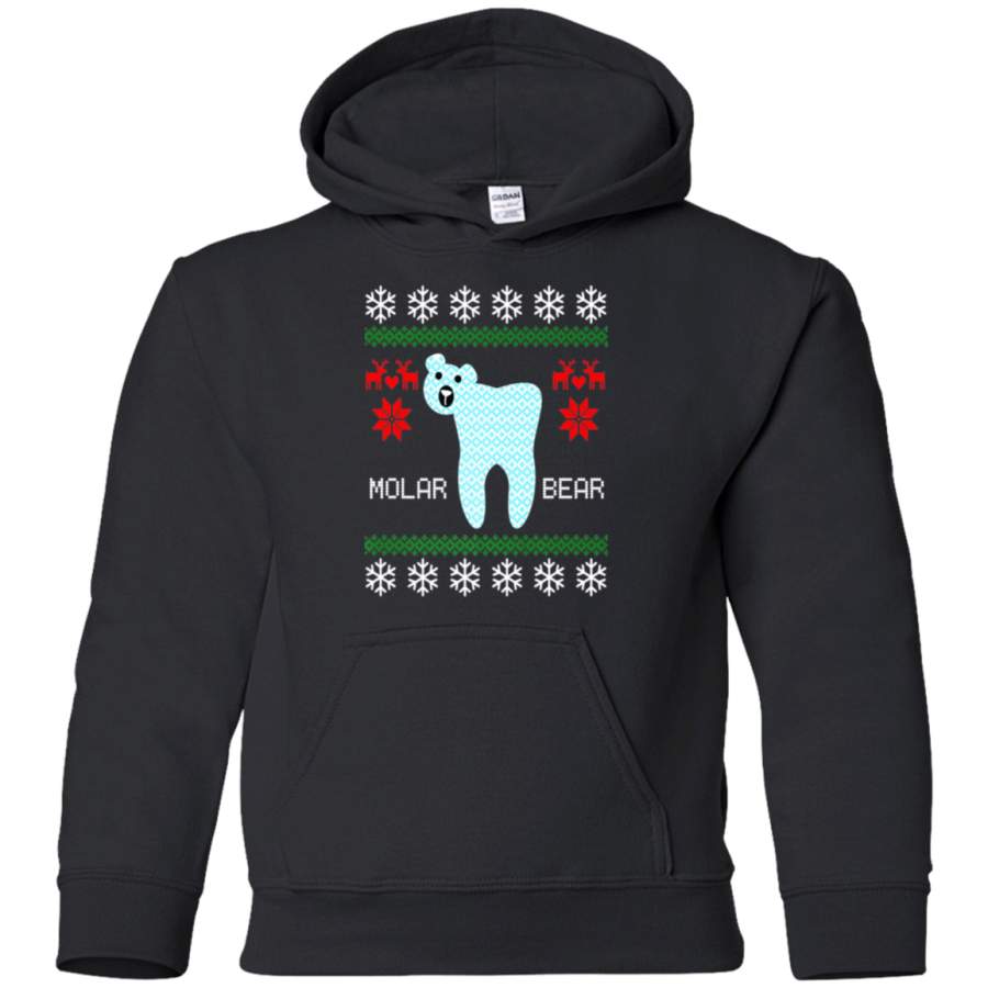 AGR Christmas Ugly Sweater Molar Bear Dentist Shirt youth hoodie