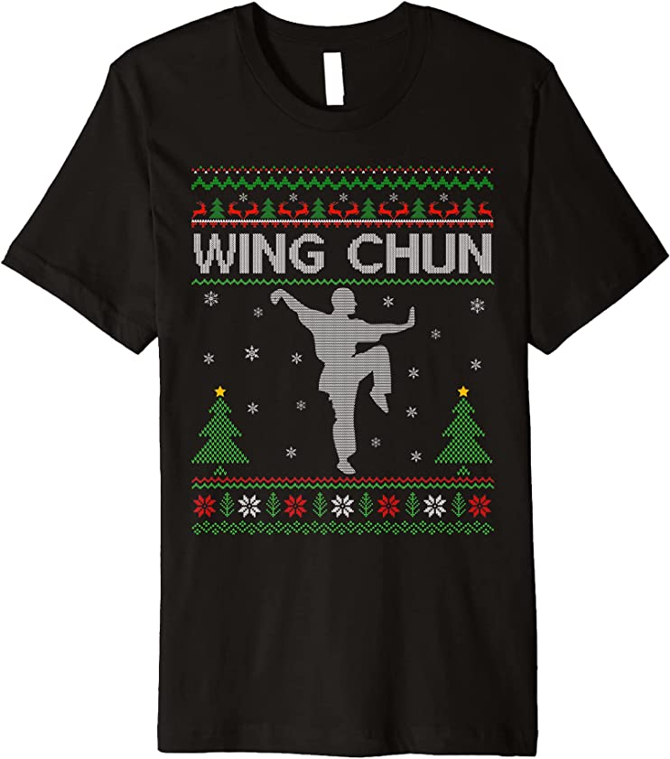 Wing Chun Ugly Christmas Sweater Style Wing Chun Xmas Premium T-Shirt