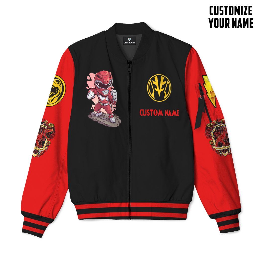 Casespring 3D Mighty Morphin Power Ranger Red Custom Name Bomber