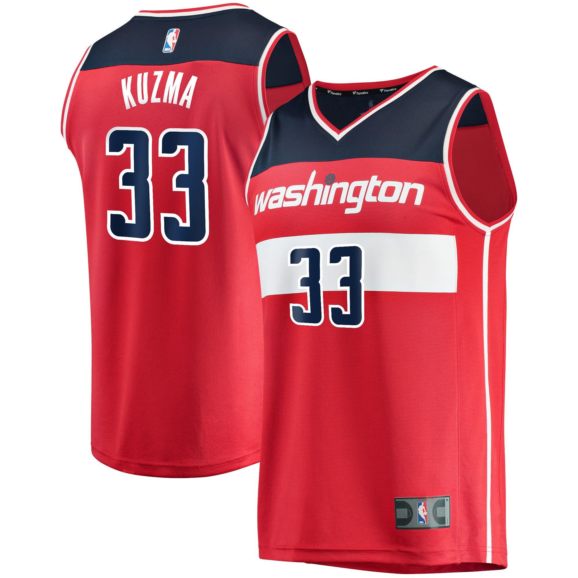 Kyle Kuzma Washington Wizards Fast Break Jersey – Icon Edition – Red