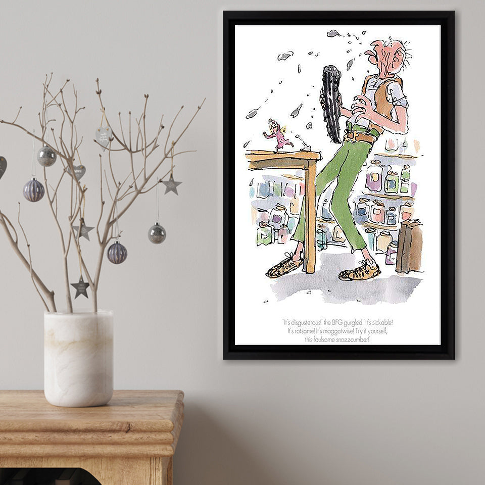 Bfg, It’S Disgusterous! Framed Canvas Print – Canvas Painting, Canvas Art, Wall Art, Wall Decor