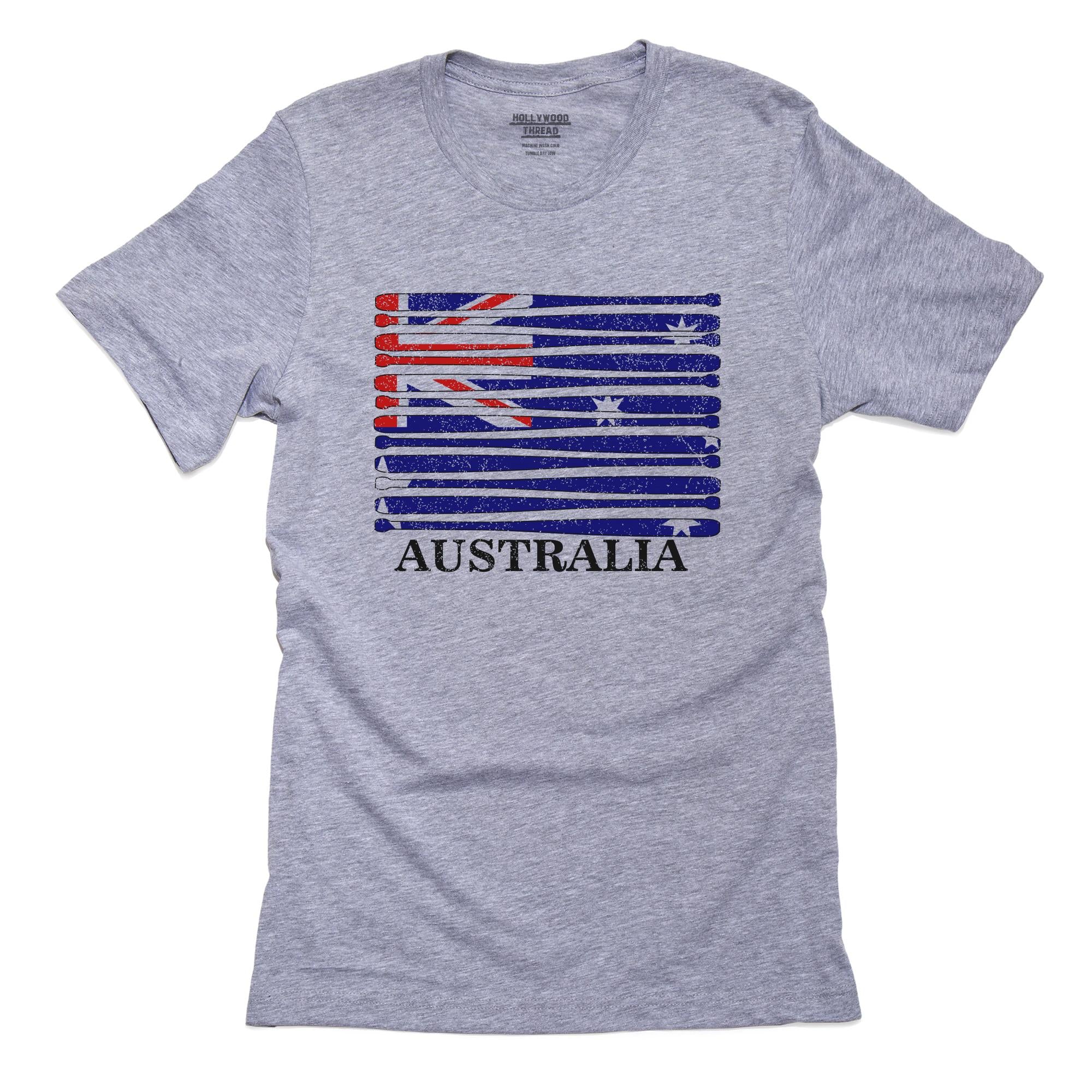 Australia Baseball Classic – World Vintage Bats Flag T-Shirt, Framed Print, Pillow, Golf Towel