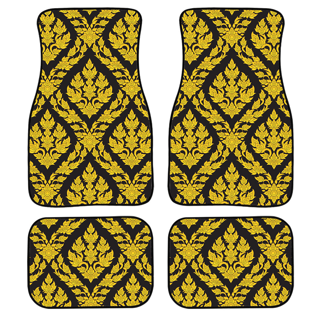 Ethnic Thai Pattern Print Front And Back Car Floor Mats, Front Car Mat