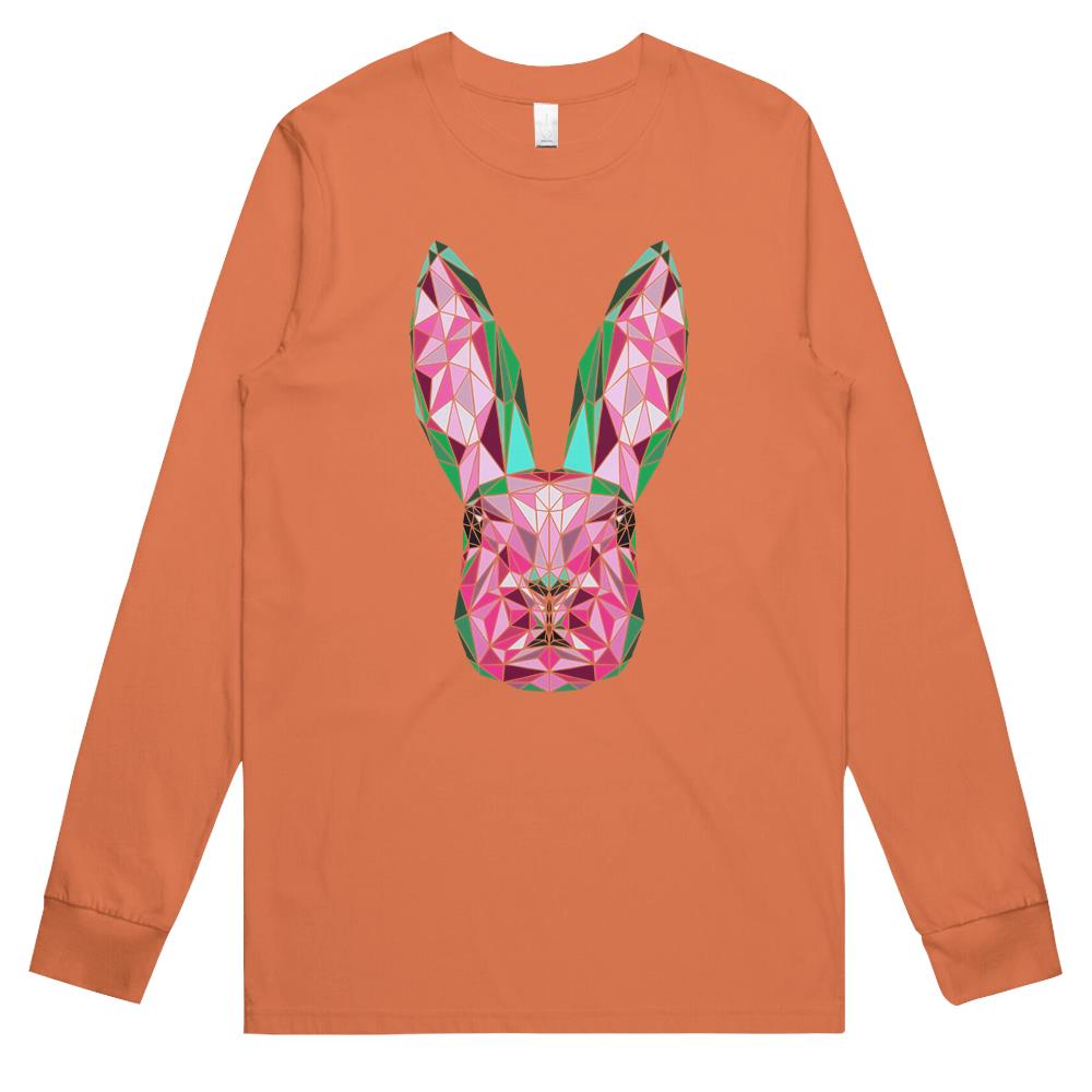 Bunny Easter Day Geometric Rabbit April Long Sleeve T Shirts