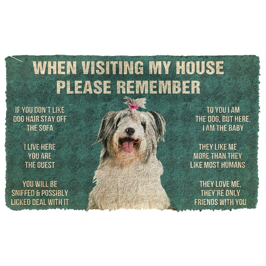 Gearhumans  Gearhuman 3D Please Remember Old English Sheepdog House Rules Custom Doormat