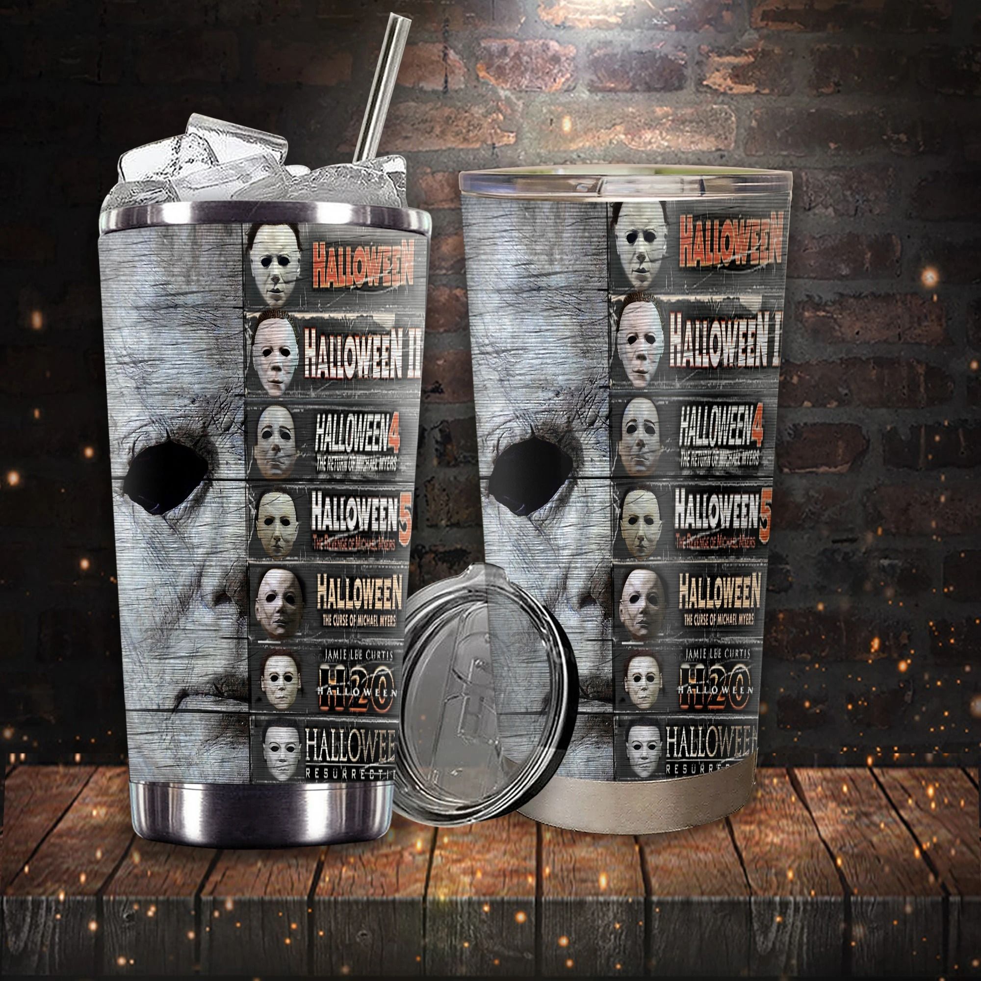 1THHTM-HAL HALLOWEEN Horror Man Series TUMBLER