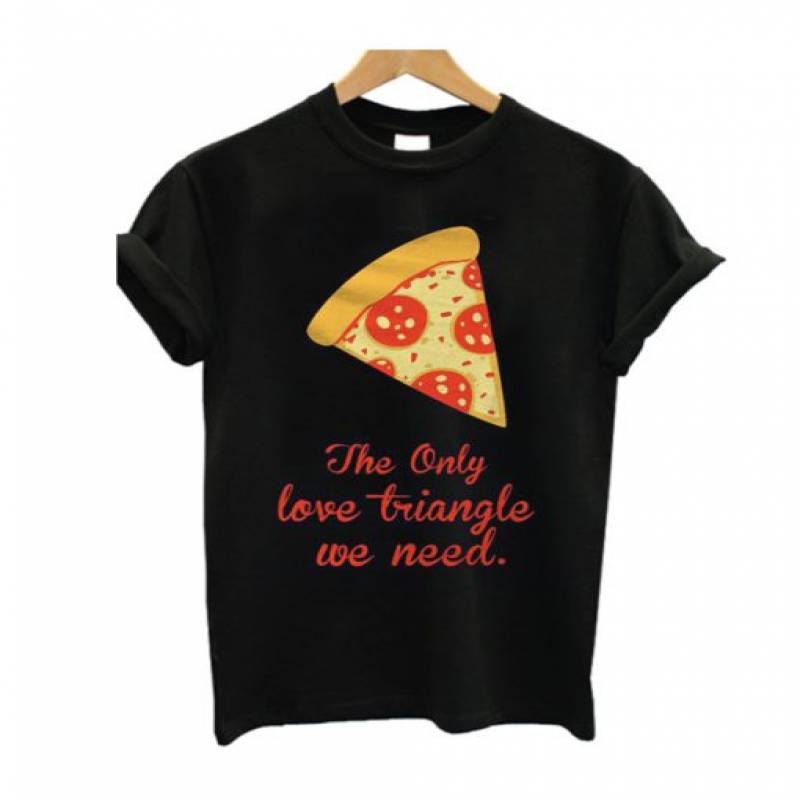 Pizza Love Triangle T shirt