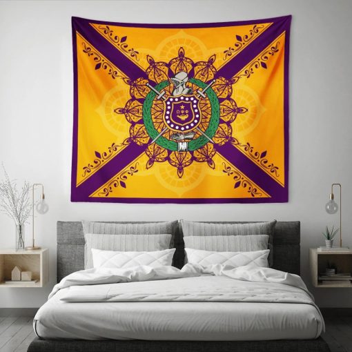 Black Greek – Omega Psi Phi Floral Pattern 3D Tapestry