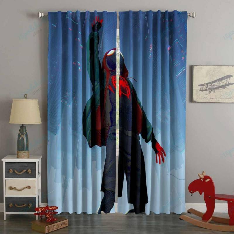 3D Printed Spider Man Into The Spider Verse Custom Living Room Curtains