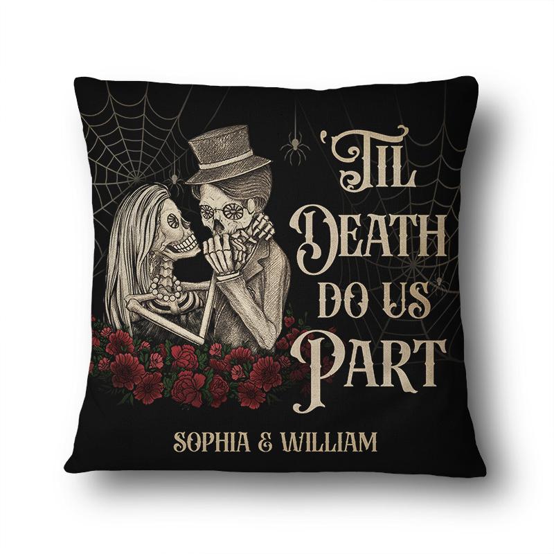Skeleton Skull Couple Do Us Part – Personalized Custom Pillow