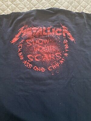 Vintage Metallica T Shirt 2009 Death Magnetic Tour Show Your Scars X 9651