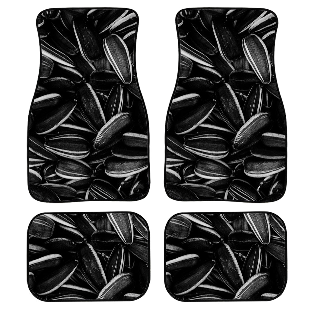 Sunflower Seeds Print Front And Back Car Floor Mats, Front Car Mat