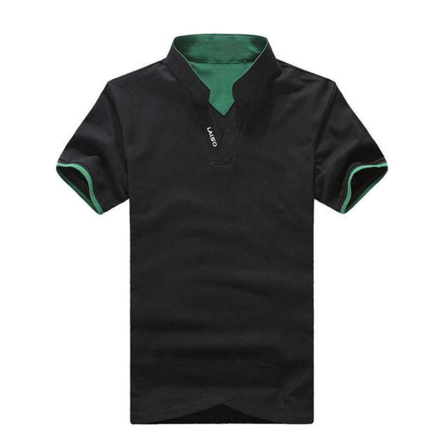 Summer Mens T Shirts  V-Neck Slim Fit Short Sleeve T Shirt Mens Clothing Trend Casual