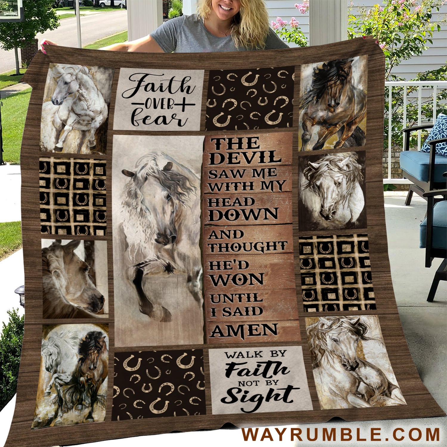 Jesus – White Horse – Faith Over Fear – Blanket