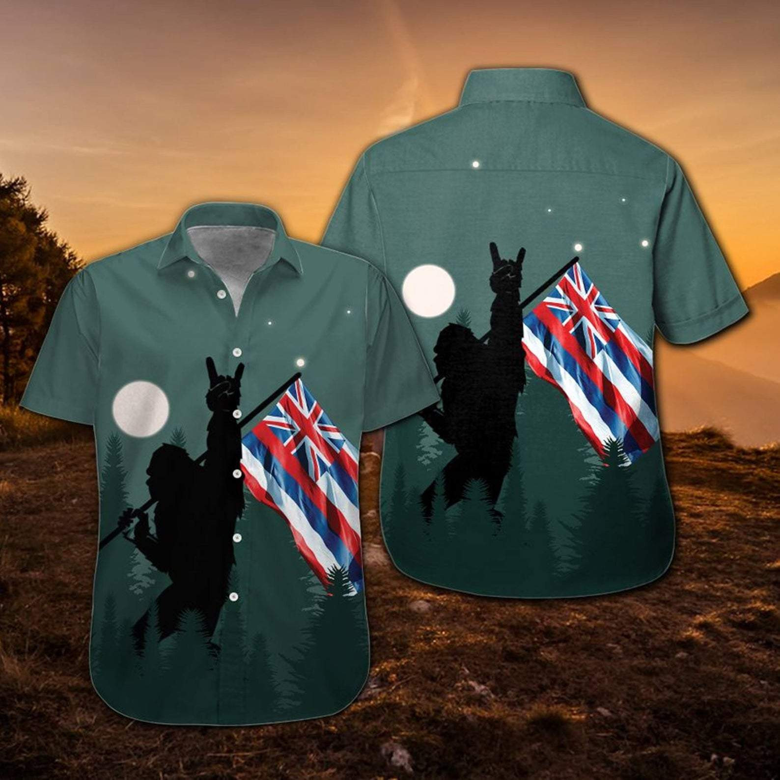 Hawaiian Proud Bigfoot Sasquatch American Aloha Shirts Dh Ha105503