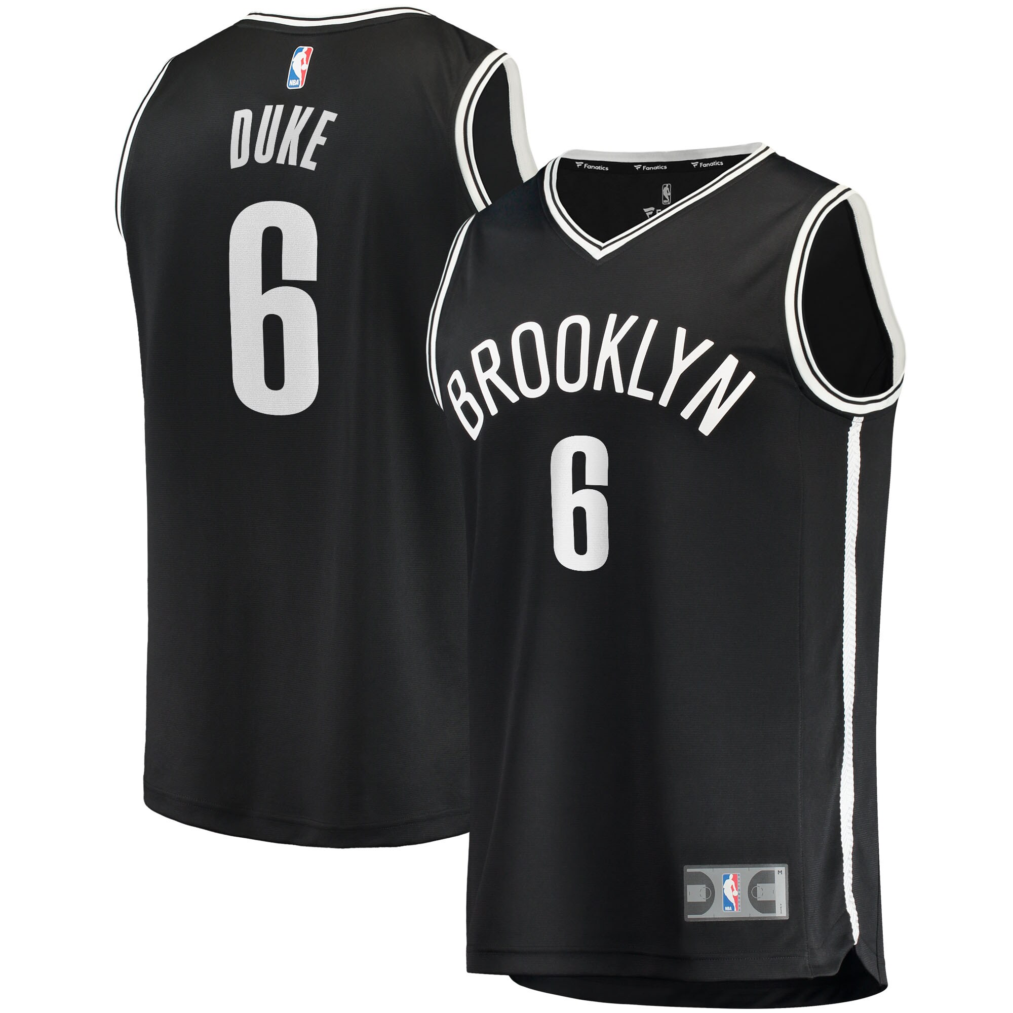 David Duke Jr. Brooklyn Nets Fast Break Jersey – Icon Edition – Black