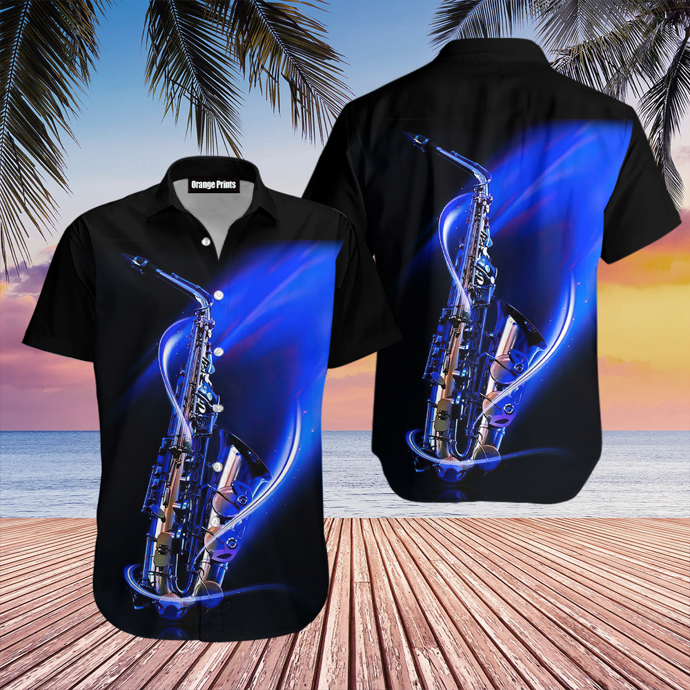 Saxophone Aloha Hawaii Shirts For Men Women Ha26189