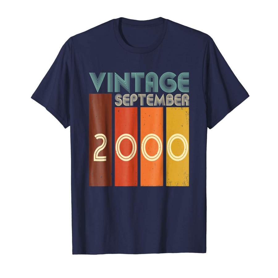 18 Year Old Vintage September 2000 18th Birthday Gift Tshirt