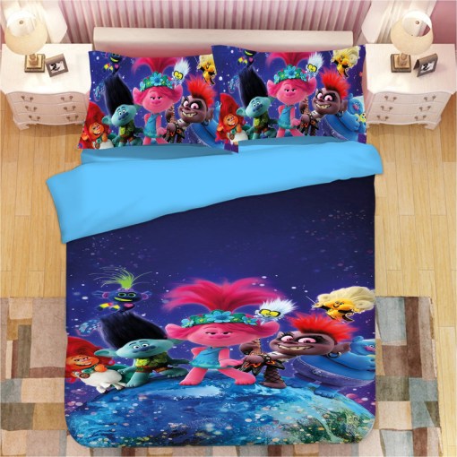 Trolls Poppy 11 Duvet Cover Pillowcase Home Decor 3D Bedding Set 9704