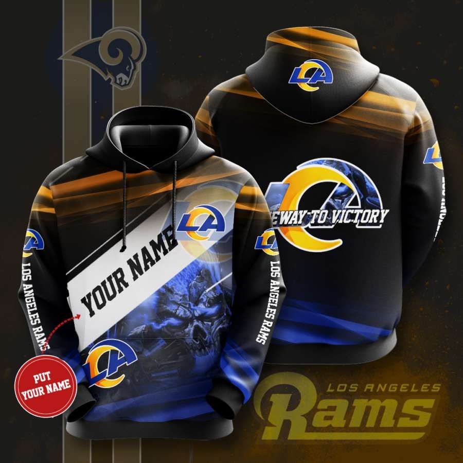 Personalized Los Angeles Rams No1090 Custom Hoodie 3D