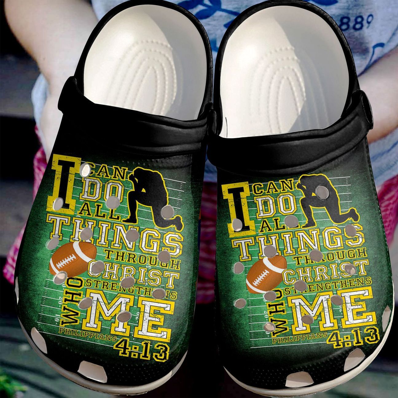 A Football Personalize Clog, Custom Name, Text, Fashion Style For Women, Men, Kid, Print 3D All Things