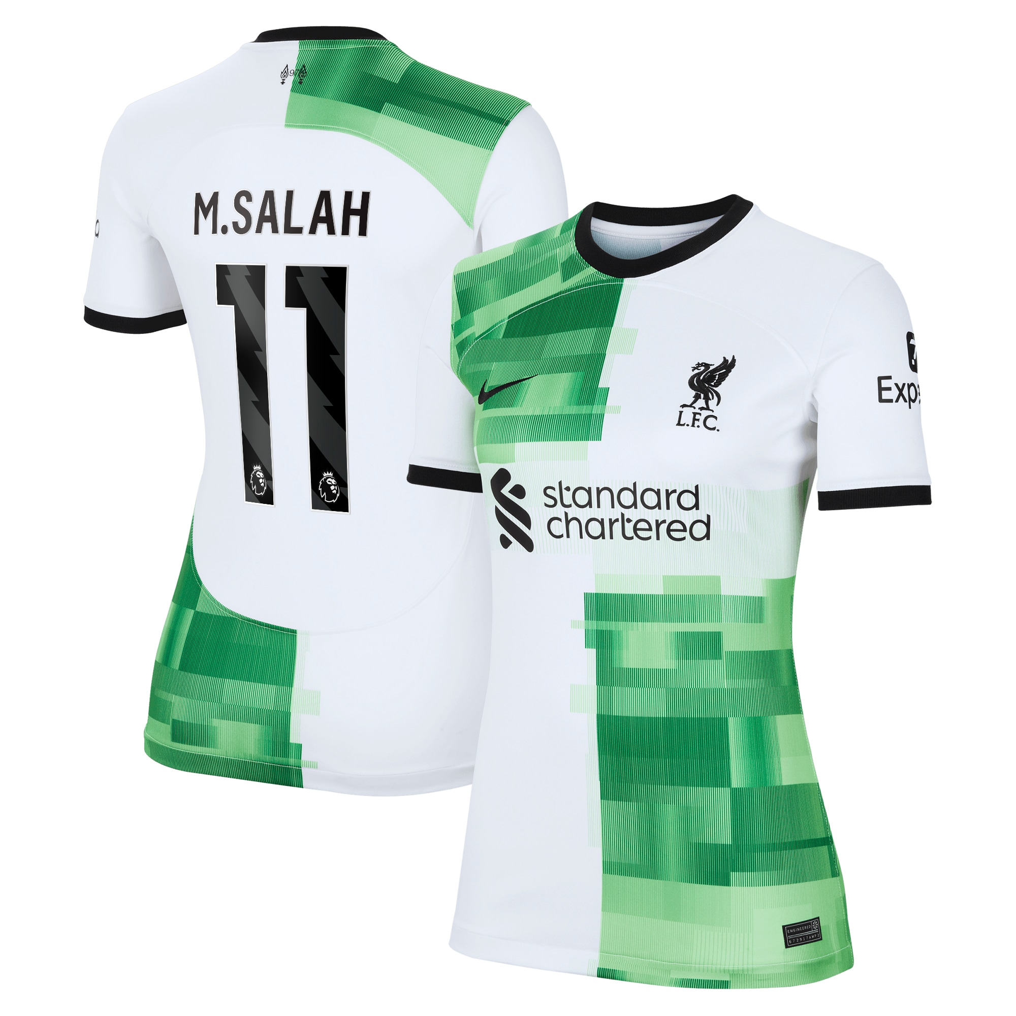 Mohamed Salah Liverpool Women's 2023/24 Away Replica Player Jersey – White