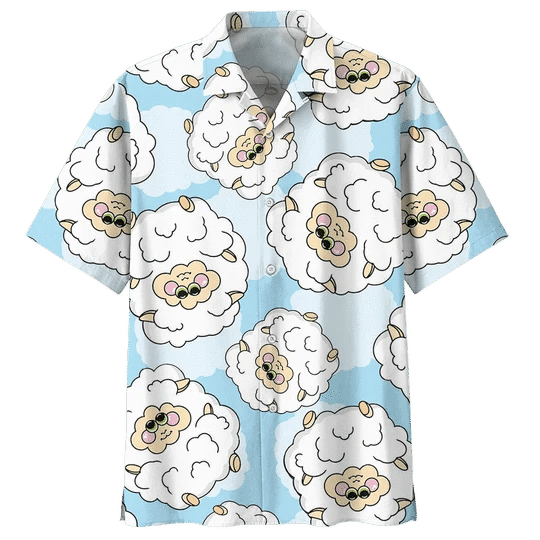 Collection Sheep Illustration Design Hawaii Shirt Ha33811