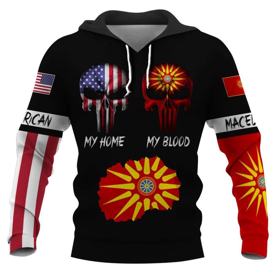 American my home Macedonian my blood hoodie 3D Full Printing