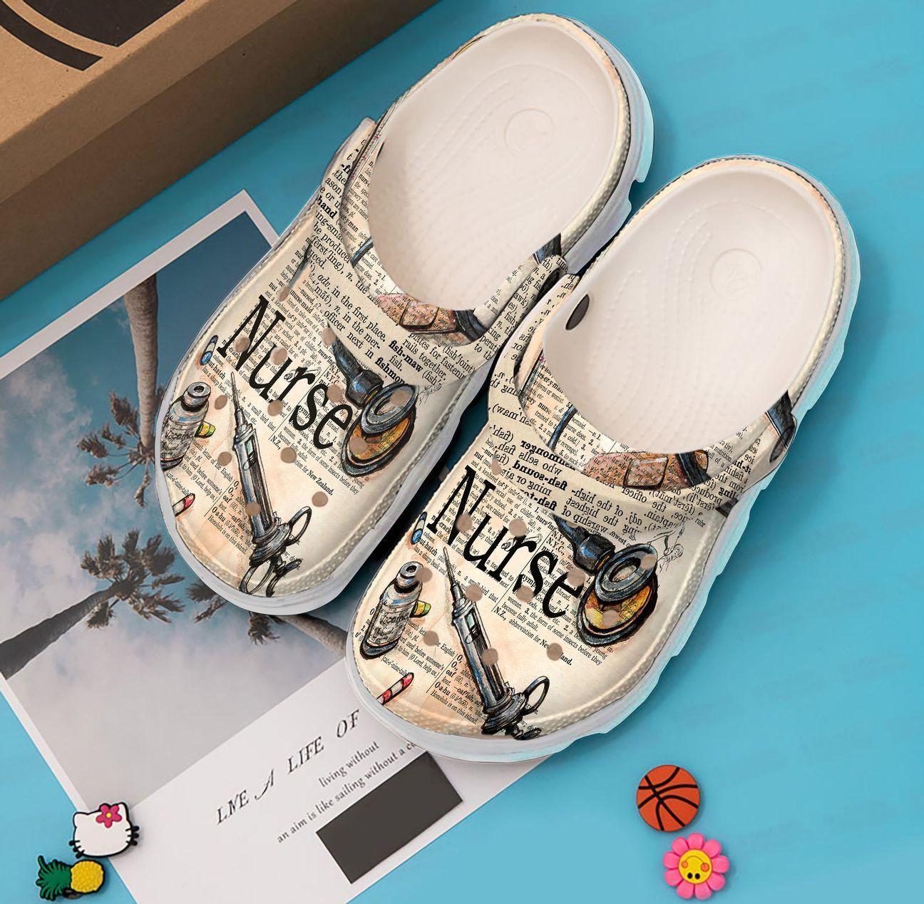 Nurse Personalized Clog, Custom Name, Text, Color, Number Fashion Style For Women, Men, Kid, Print 3D Vinatge Nurse