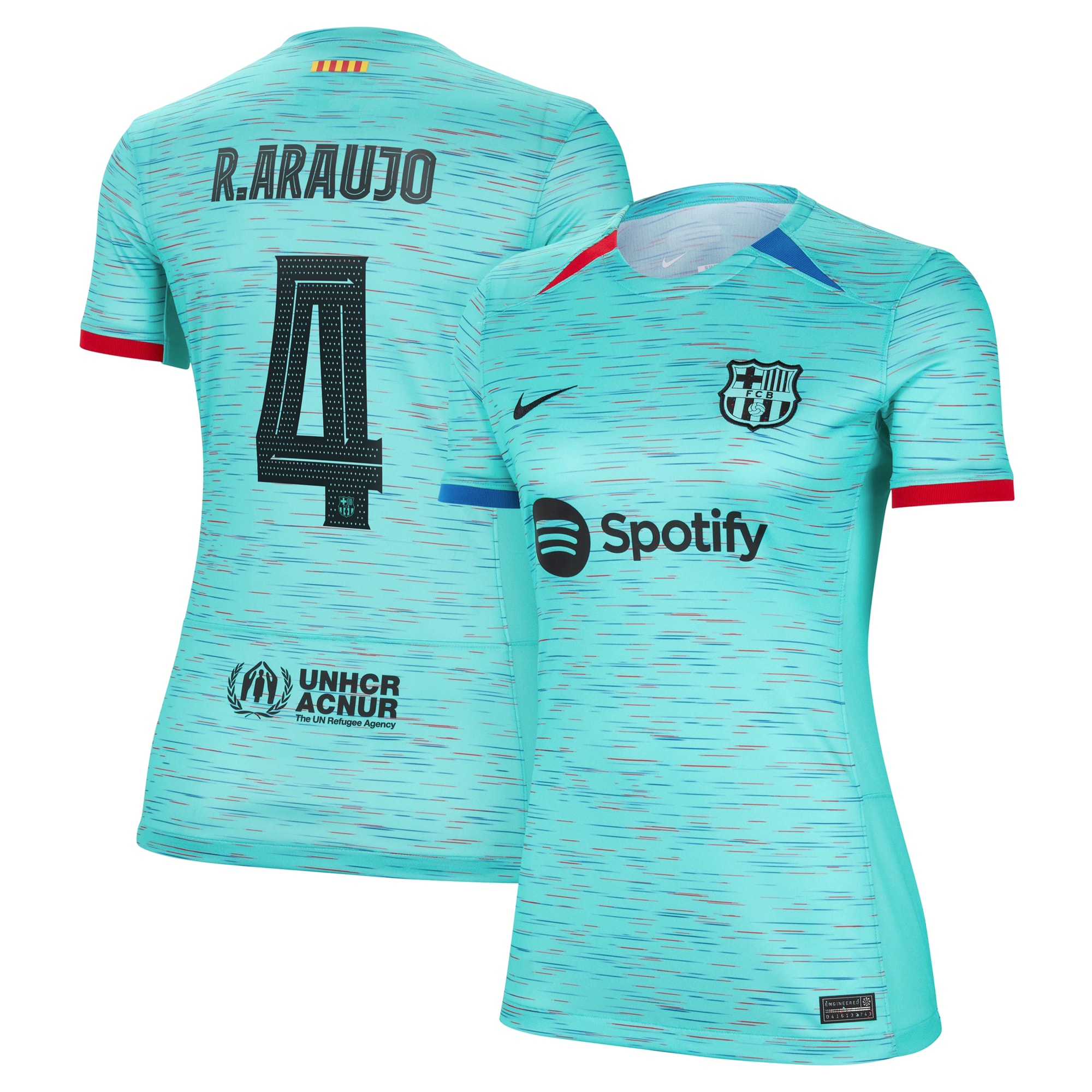 Ronald Araujo Barcelona Women's 2023/24 Third Replica Jersey – Aqua