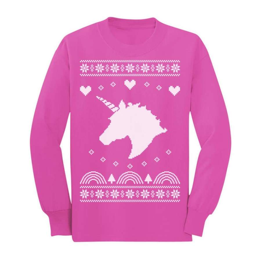 Unicorn Children’s Ugly Christmas Sweatshirt Toddler/Kids Long sleeve T-Shirt