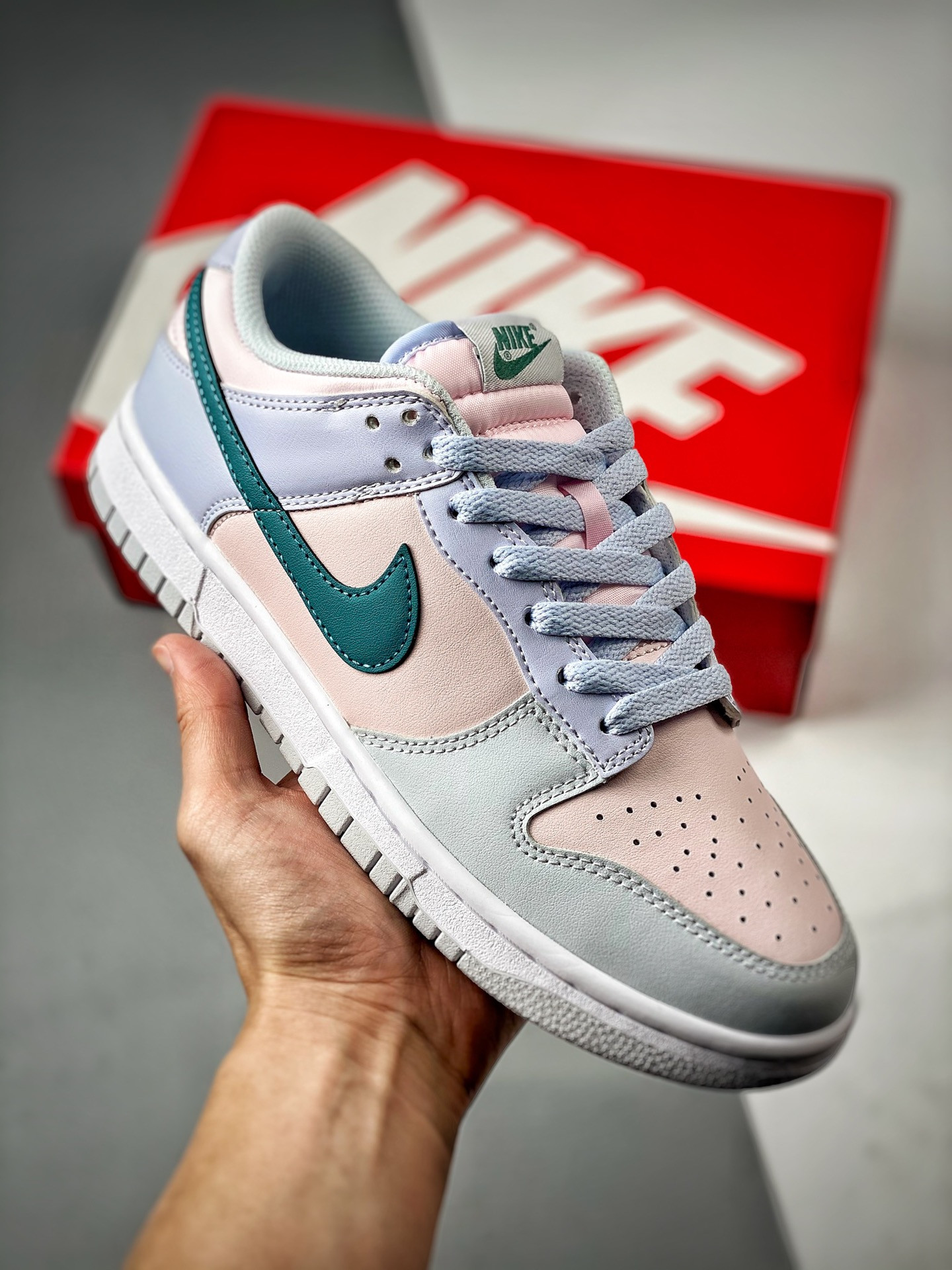 Nike Dunk Low Football GreyMineral Teal-Pearl Pink FD1232-002 5339336