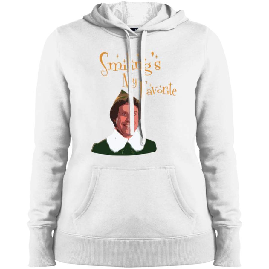 AGR Buddy The Elf – Smiling’s My Favorite Ladies’ Pullover Hooded Sweatshirt