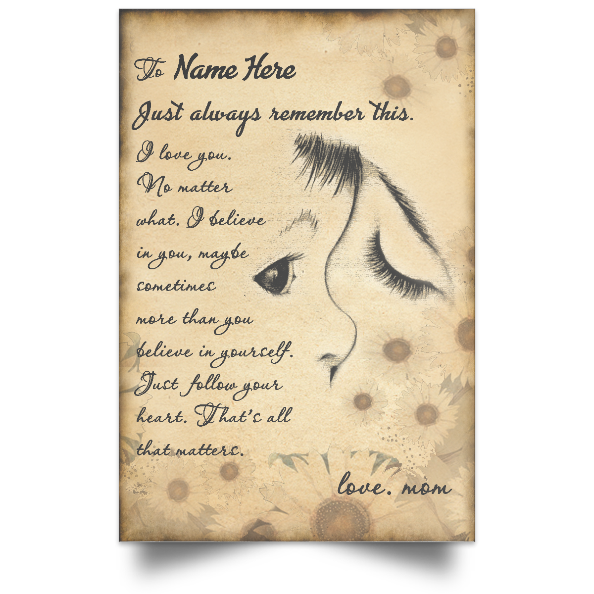 Personalized Canvas, Custom Canvas Prints - Mom To Child Just Always Remember This Poster And Canvas, Wall Decor, Wall Art, Canvas Instructure, Wall Art Design By Alwaysky Fashion For Veteran 2024